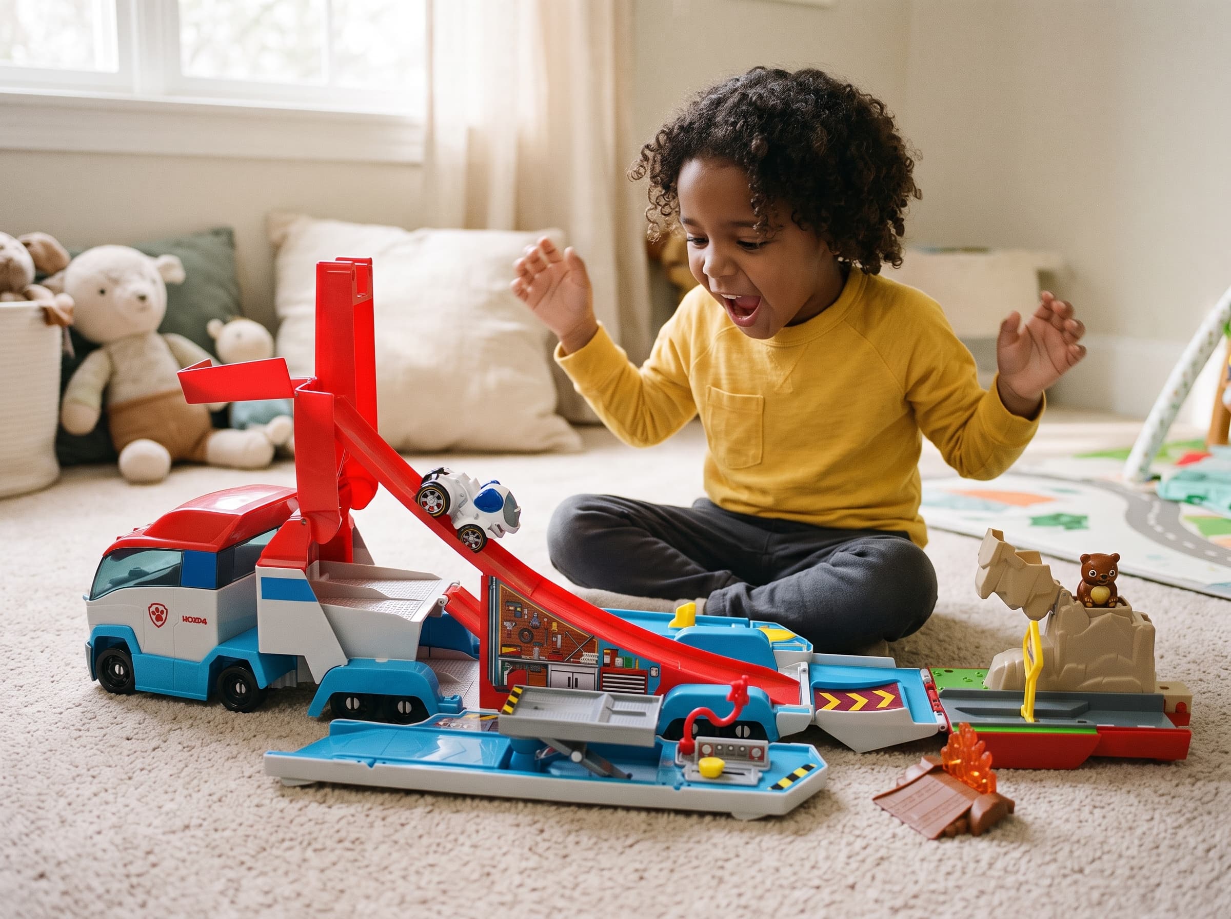 Pre-loved PAW Patrol Launch'N Haul PAW Patroller with Rocky & Marshall True Metal Vehicles
