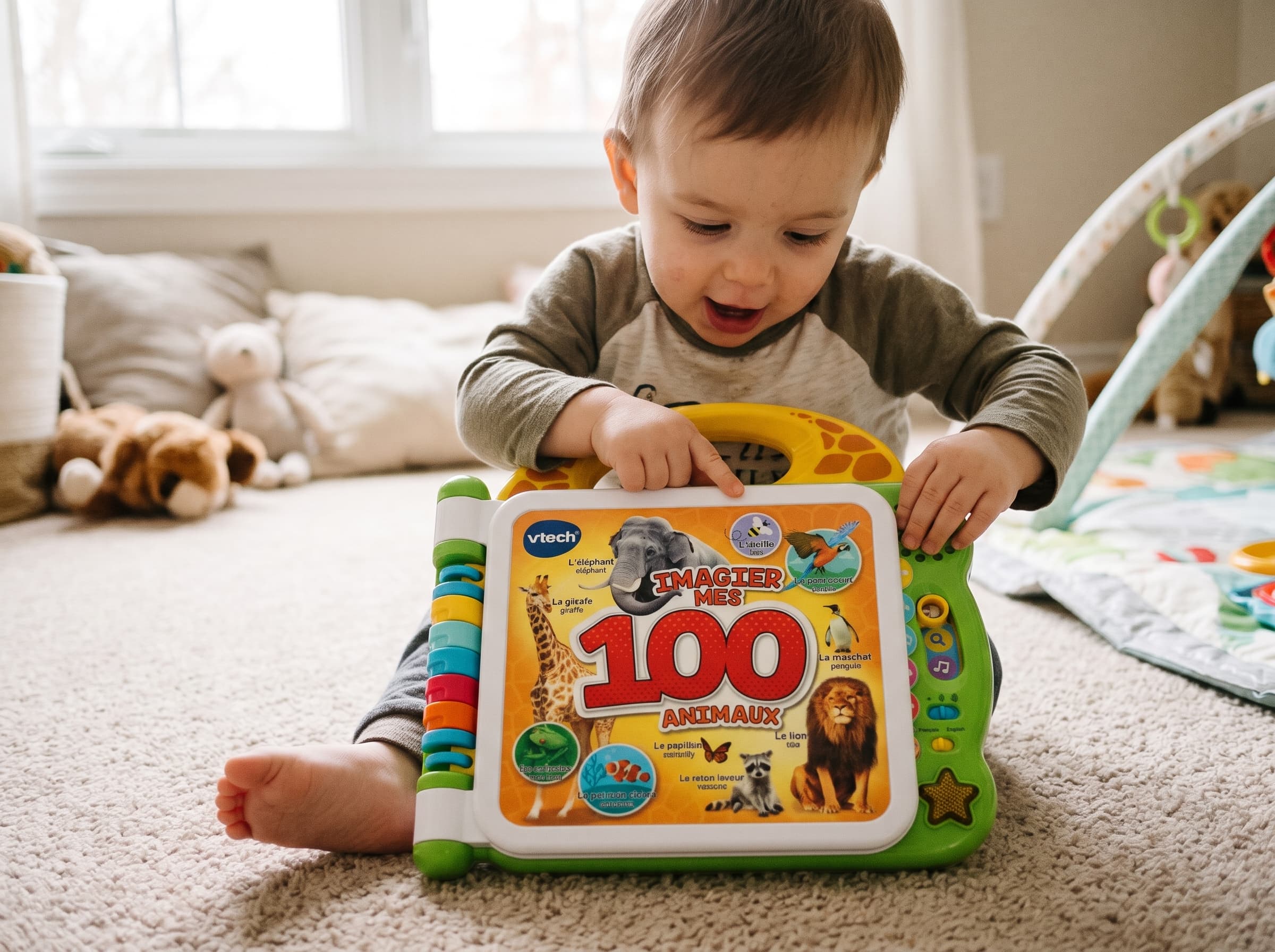 Pre-loved VTech Imagier Mes 100 Animaux – Bilingual French/English Talking Animal Book