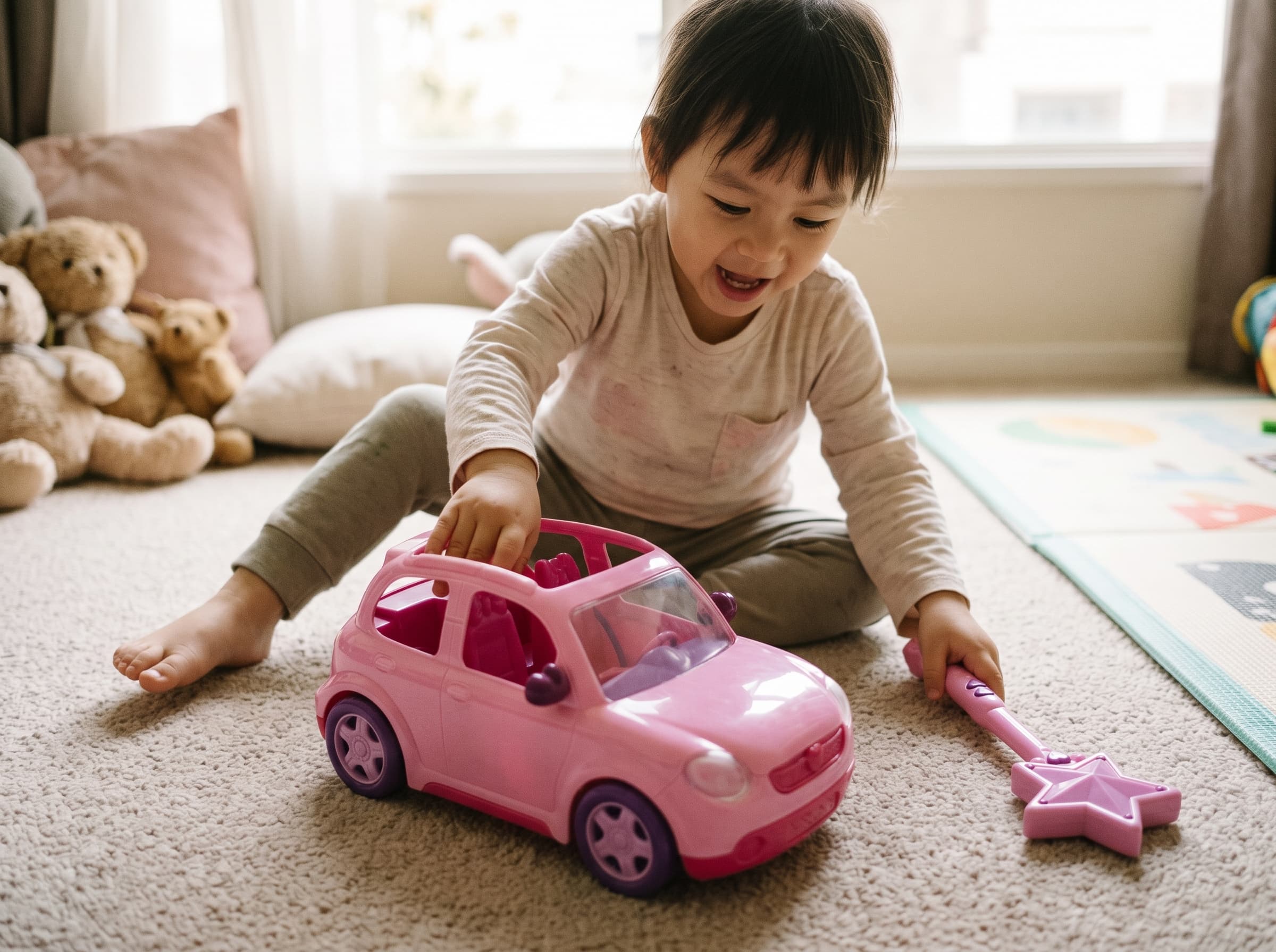 Pre-loved ZURU Sparkle Girlz Pink Remote Control Car with Magic Wand Remote